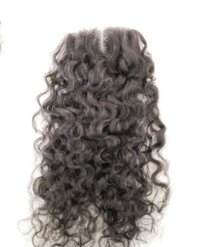 Gray Indian Lace Closure Curly - Magie Bleue Hair